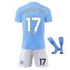 Kids Sport Equipment 23-24 Season Man City De Bruyne Football Jersey Breathable Quick-Dry Training Match Shirt