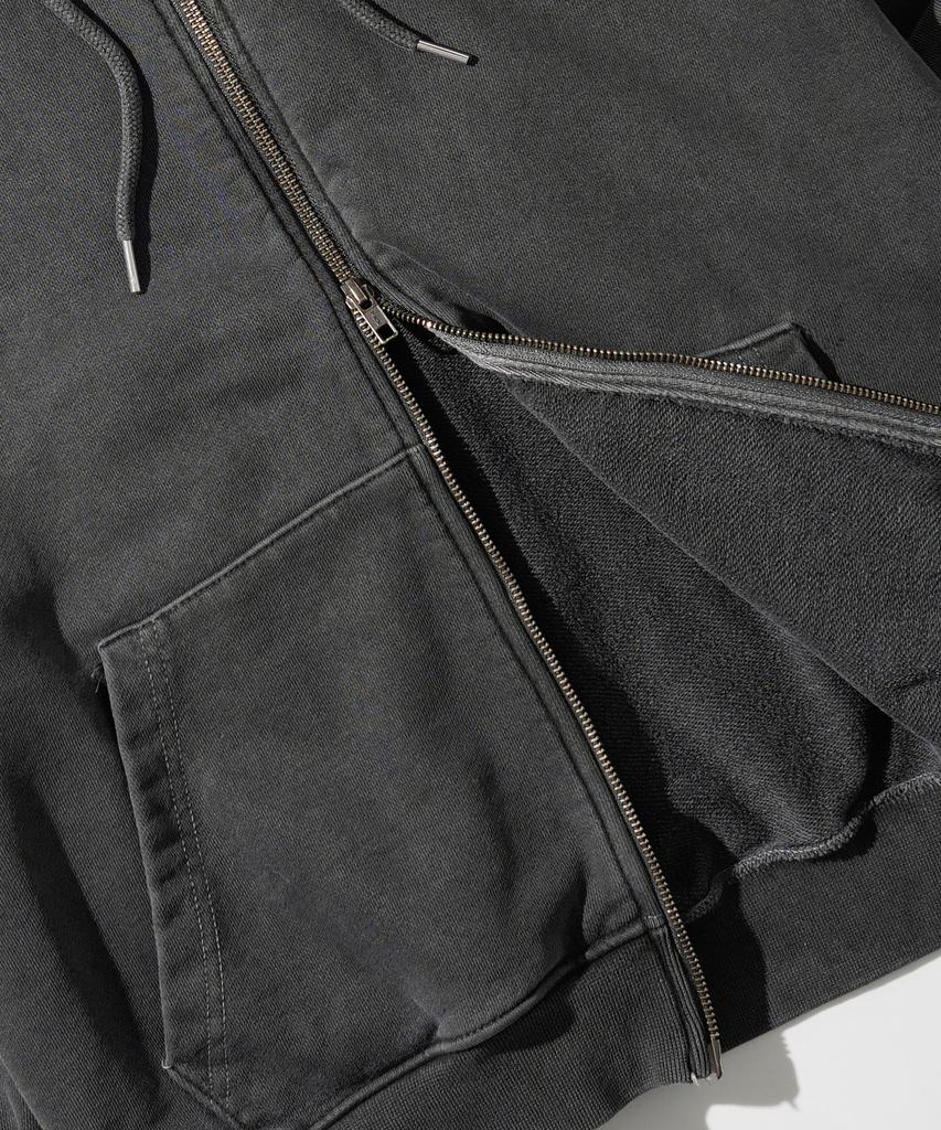 Fp142 Meteor Deer Pigment Zip-Up Deep Grey Sjhd1449