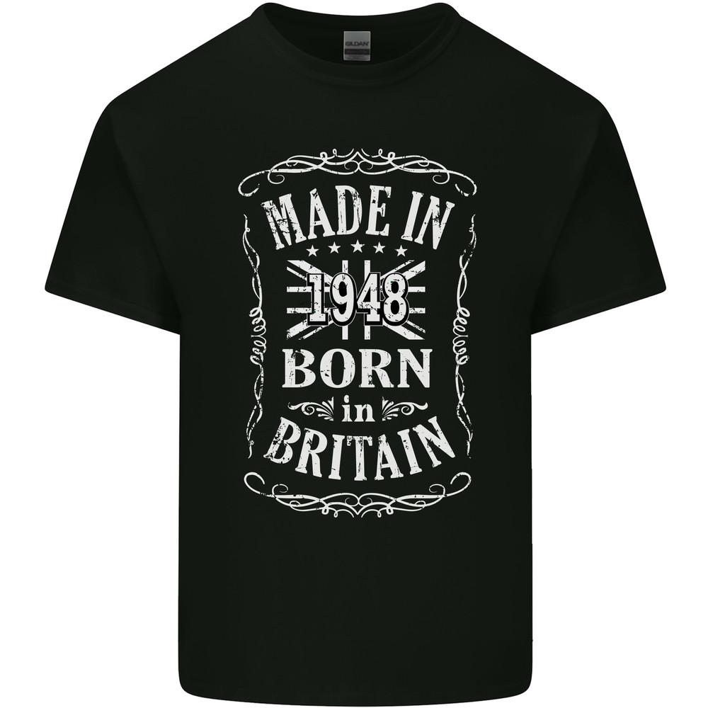 Born In Britain 77th Birthday Made 1948 Mens Light Cotton T-Shirt