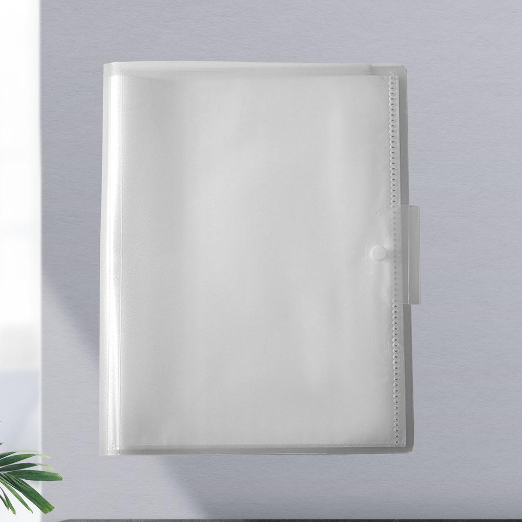 Aktenmappe A3 Größe Mehrere Fächer PP Transparent Runde Kante Dokumentenorganisator mit Schnallenverschluss für Büro Schule Studenten