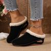 New Trendy Casual Wedge-heeled Front-heel Women's Half-toe Shoes, Large Size