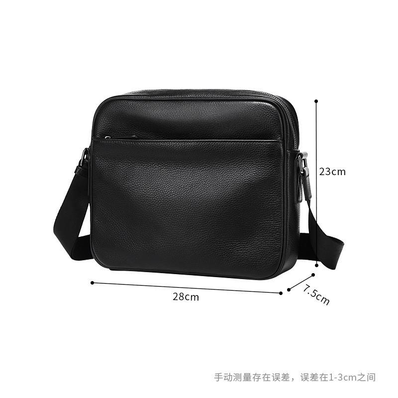 Real Leather Men s Shoulder Crossbody Bag New Business Leisure Commuting Popular Item Top Layer Cowhide Backpack 28x8x23