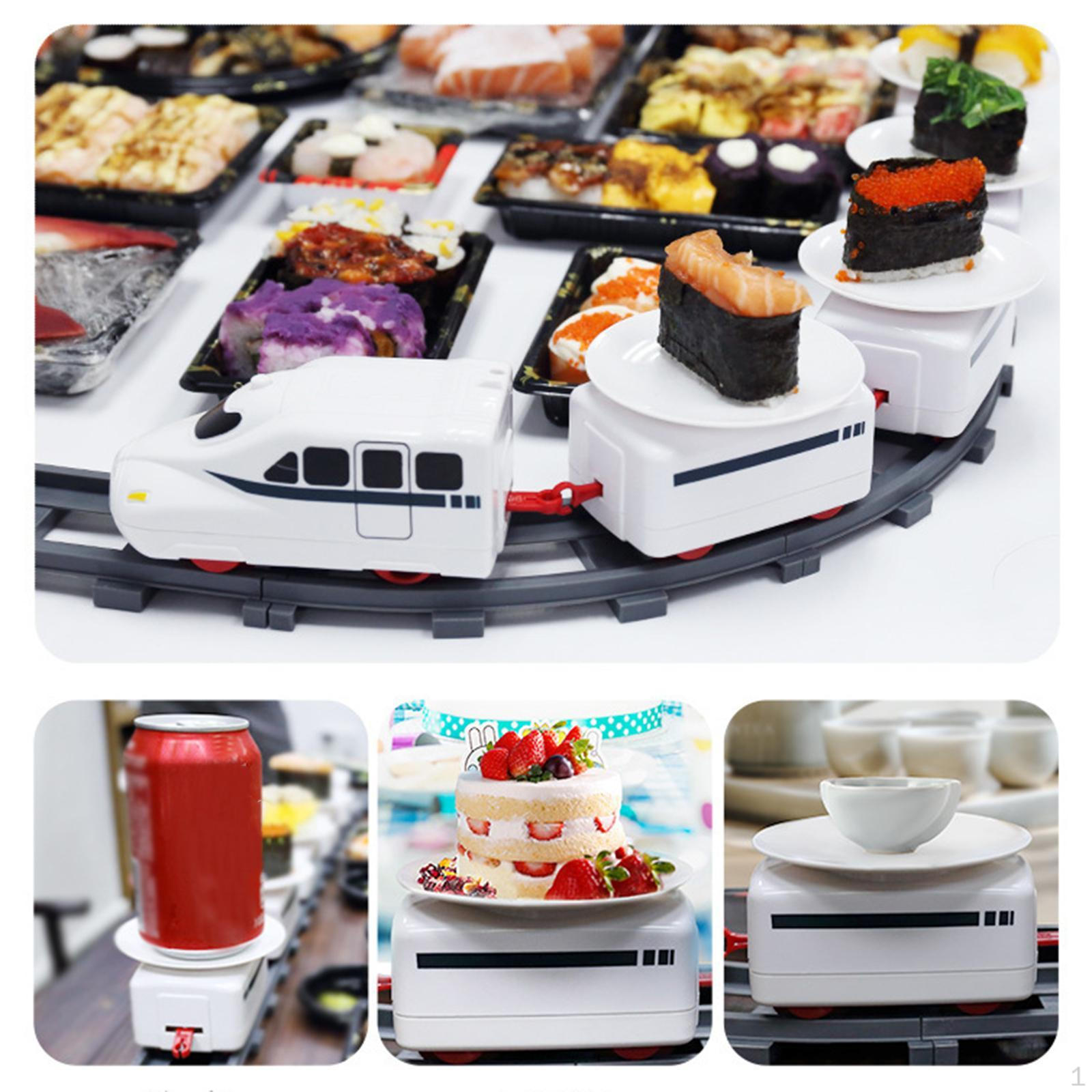

Вращающийся игрушечный поезд для суши, набор рельсов, креативные детские подарки, сервировочный поднос, электрический 3 Sections