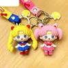 Sailor Moon Keychain Cartoon Anime Cute Cat Figure Keyring Bag Car Key Chain Christmas Gifts