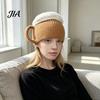 Unique 3D Beer Cup Headwear Funny Mug Hat, Novelty Knitted Leg Warmers Hat with Handles, Winter Warm Gloves for Adults Men And Women Cozy Thanksgiving