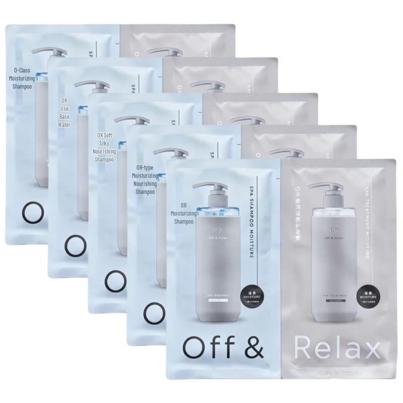Off&Relax Moisturizing & Nourishing Shampoo & Conditioner Trial Set (5-Pack)