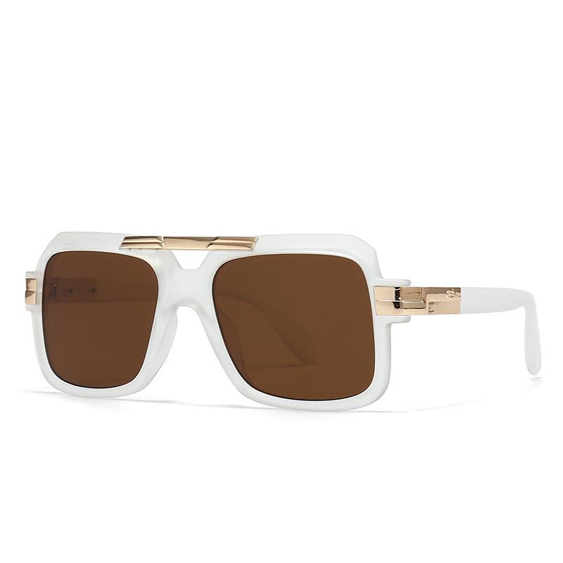 Occhiali da Sole Quadrati Pilot di Lusso Classici Designer Steampunk Vintage Montatura Grande Occhiali da Guida Per Donne Uomini