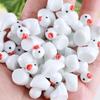 100Pcs Cartoon Cute Mini Luminous Little Duck Home Decor Resin Crafts Miniatures Ornaments Kawaii Desktop Decoration Gifts
