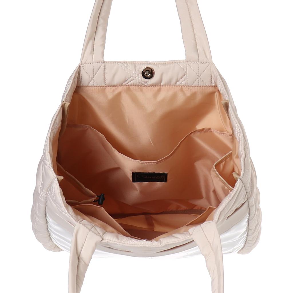 Ocel Mineed by Oshi Window Tote Bag with Ribbon, Carabiner, and Removable Sheet (Ivory)