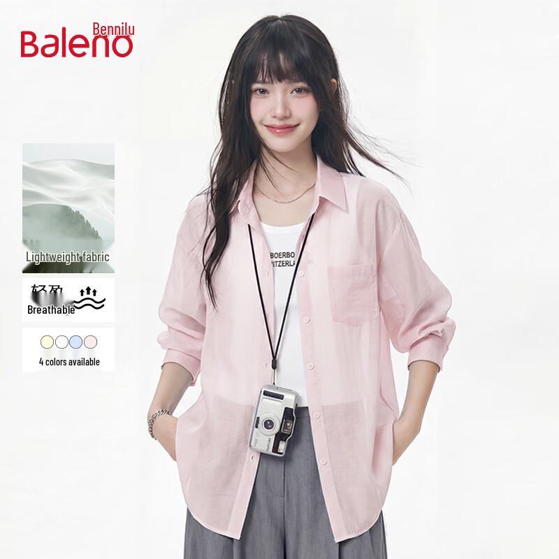 Baleno Men's Solid Long Sleeve Lapel Shirt
