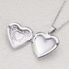 Women's Openable Round Heart-Shaped Pattern Photo Frame Photo Box Pendant Necklace