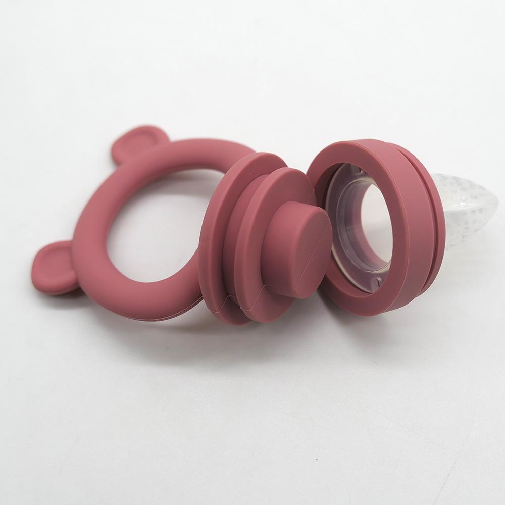 Non-Toxic Baby Food Processor Teether Pacifier Anti-Thumb-Sucking Molar Soothing Toy For Teething Discomfort & Mood Relief