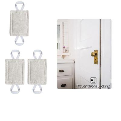 3 Pieces Noise Reducing Door Stoppers with Elastic Clamping Strip for Secure Fit and Door Noise Control 10x8cm