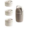 Stainless Steel Insulated Lunch Box Portable Food Container Set 3 Layer Stackable Thermal Storage Box with Sealed Lids for Office School Use