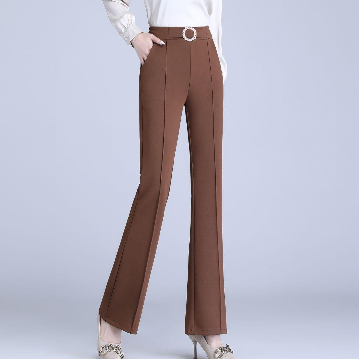 

Versatile High-Waisted Slimming Flare Pants for Women - Elastic, Comfortable, and Stylish for Spring and Autumn. S (90 kg)