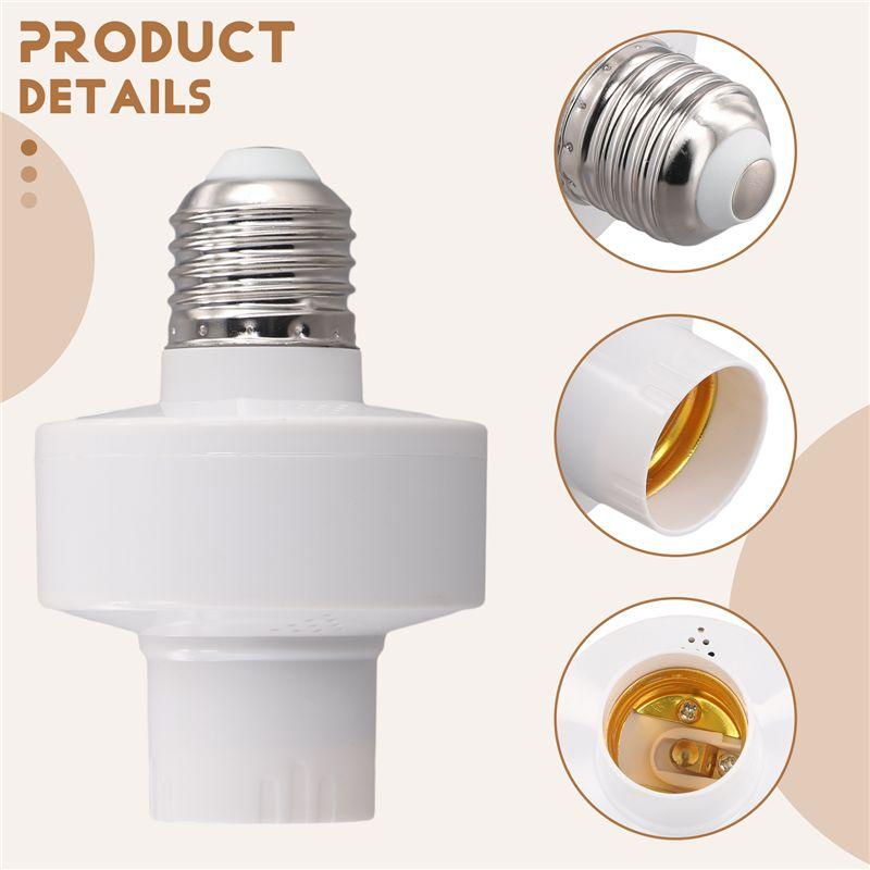 AEE4-E27 Socket Smart Voice Light Bulbs Adapter E27 Led Lamp Holder Base No Networking Required Intelligent Voice Lamp Heads