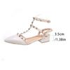 Baotou Rivet Sandals Fairy Wind 2025 New Summer Thick Heel Pointed Head Word with Large Size Single Shoes