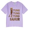 Tung Tung Tung Sahur Lustiges Italienisches Gehirnfäule Baseballschläger Meme T-Shirt Unisex Kleidung Mode T-Shirts Unisex Sommer Rundhals T-Shirt