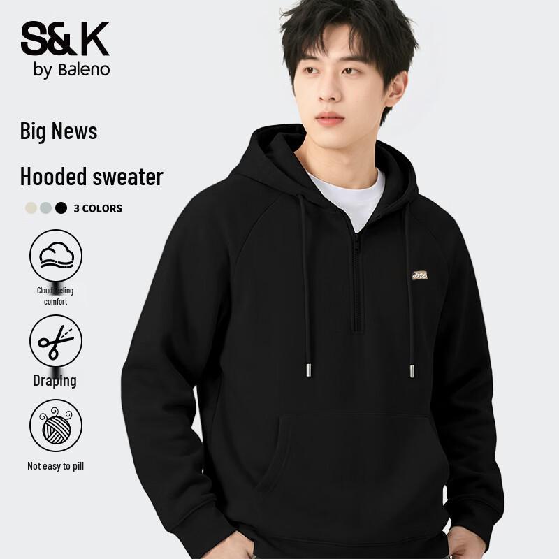Baleno Men s Half-Zip Hooded Sweatshirt L