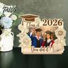 Cornice Foto Ricordo Laurea, Tema Stagione 2026, Intaglio su Legno con Base Stabile per Ricordi Regalo per Feste E Commemorazioni Commemorativo