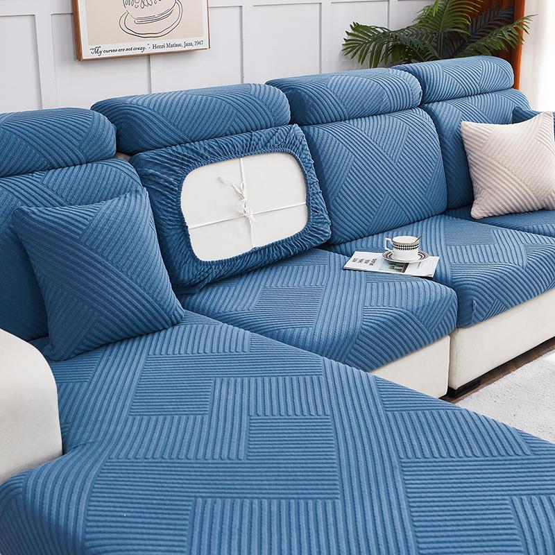 Jacquard-Stoff-Sitzkissenbezug, elastisch, verstellbar, Sofabezug, Haustiere, Kinder-Sofabezug, abnehmbare, waschbare Sofa-Schonbezüge