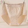 Plus Size Women Summer Jacquard High Waist Belly Wrap Hip Comfortable Antibacterial Crotch Triangle Briefs