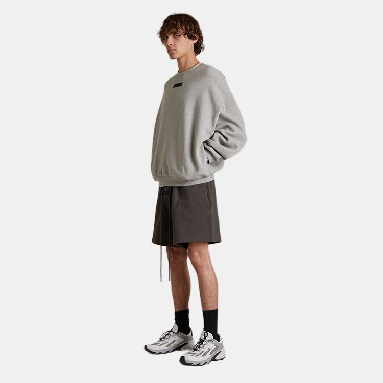 Fear of God Essentials Crewneck Dark Heather Oatmeal Men Tops Grey 192SP244683F