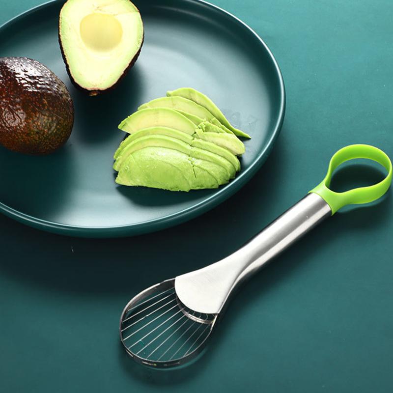 Stainless Steel Avocado Knife Gadget - Kitchen Fruit Cutter for Dragon Fruit Slices All-in-One Kitchen And Home Cutting Tool