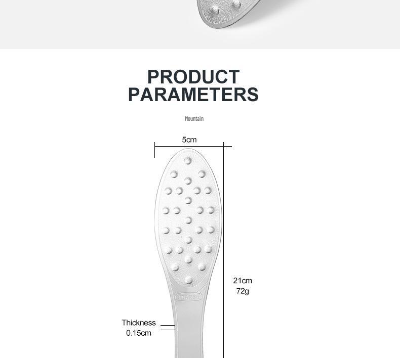 Dual-Sided Stainless Steel Pedicure Foot File - Callus and Dead Skin Remover