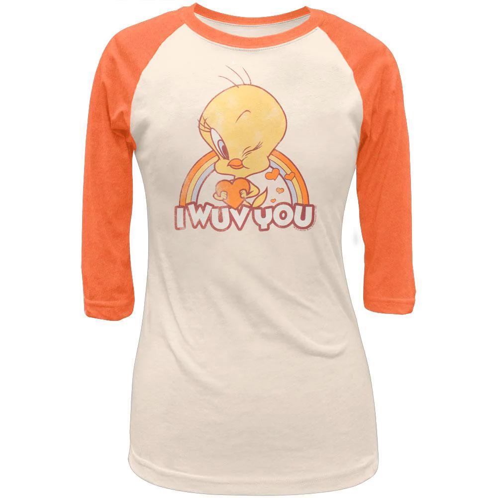 Looney Tunes - Tweety Bird IWuv You Juniors Raglan - USA XXXXL