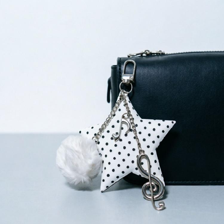 Trendy Dot Star Music Note Keychain For Bag Accessories