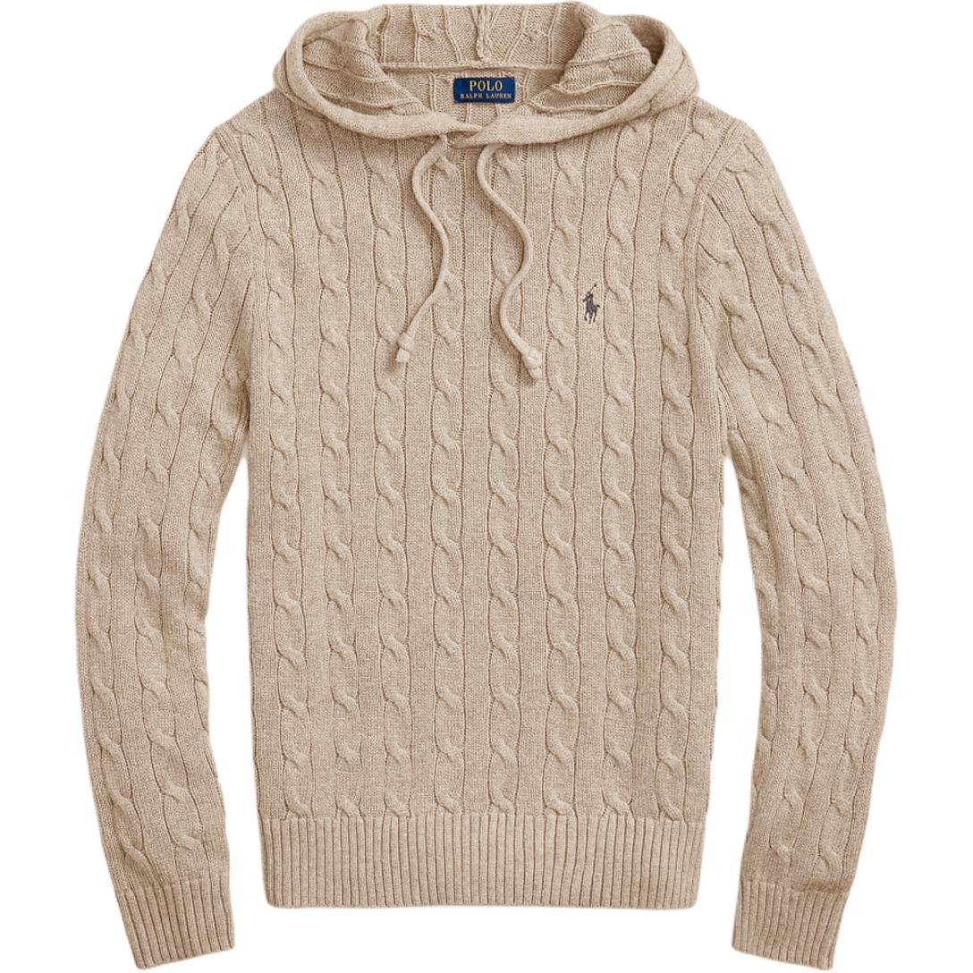 

Polo Ralph Lauren Вязаный пуловер с капюшоном из хлопка с вышивкой, с длинным рукавом, мужской свитер 710919224-004 L