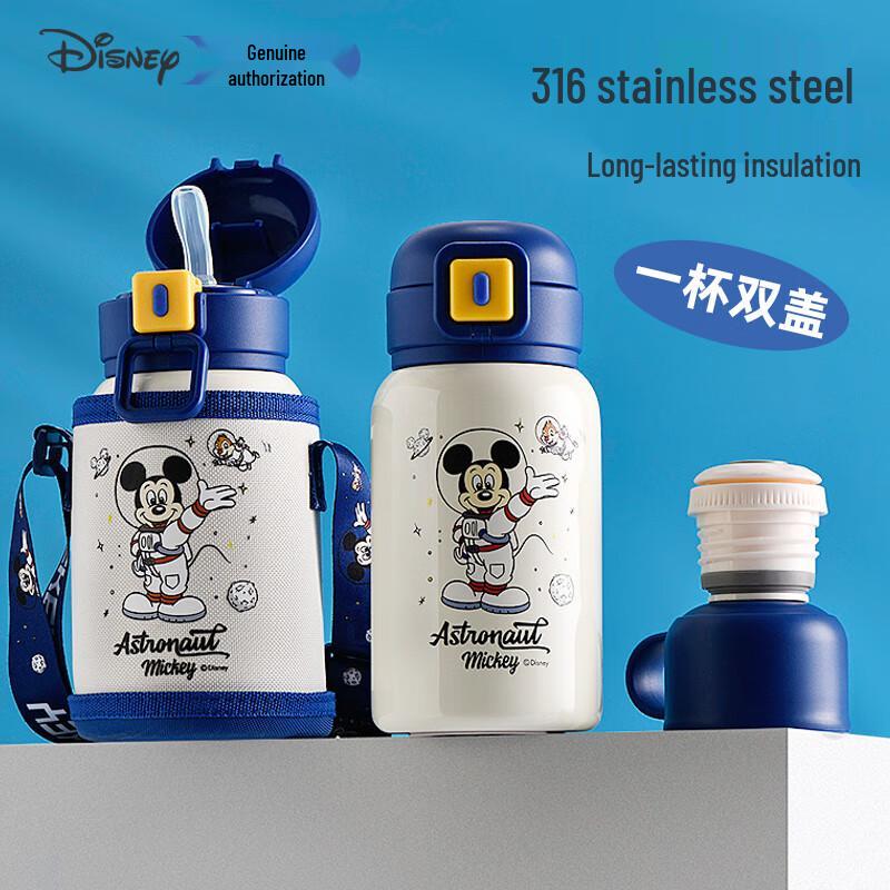 Disney Kids 316 SS Double Lid Insulated Straw Bottle