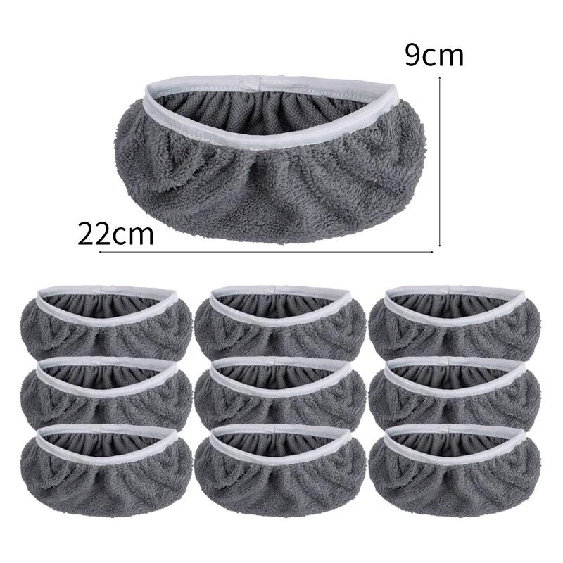 

Wet & Dry Microfiber Mop Pads Reusable Floor Sweeper Mop Replacement Cover Dirt Absorption Cleaning Cloths Washable Rag Towel 1pc серый