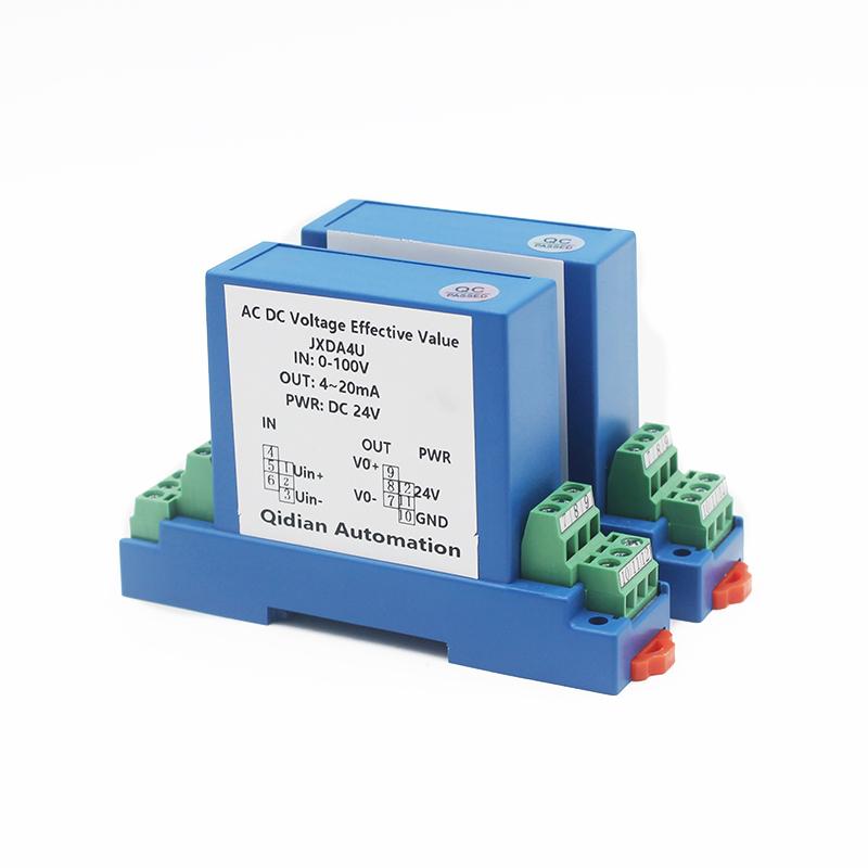 DC Voltage Transmitter 0-75mV 100V 50V Voltage Input 4-20mA Output Volatge Transducer Factory Supply DC Voltage Sensor