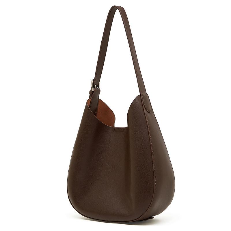 

One Shoulder Underarm Bag, Leather Women S Bag Design, Crescent Bag, Messenger Tote Bag, Versatile Trend Bag 28*10*24 темно-коричневого кольору