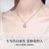 Simulated Moissanite Sunflower Pendant Necklace Full Crystal Zircon Jewelry Women Gift