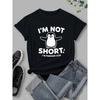 Casual Short-Sleeve Crew Neck T-Shirt with Graphic Print, Perfect for Summer and Spring, Designed for Women