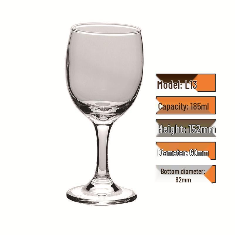 Elegant High-Stem Wine Glasses - Perfect for Hotels, Bars, KTV, and Beverages. Exquisite Small Transparent Red Wine Glasses.