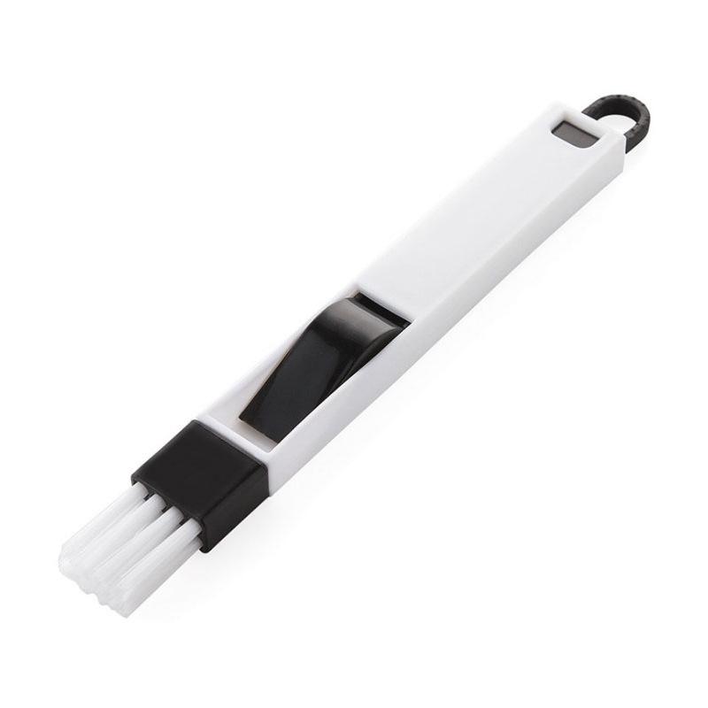 Two-in-One Small Crevice & Dustpan Brush for Window & Door Track Cleaning