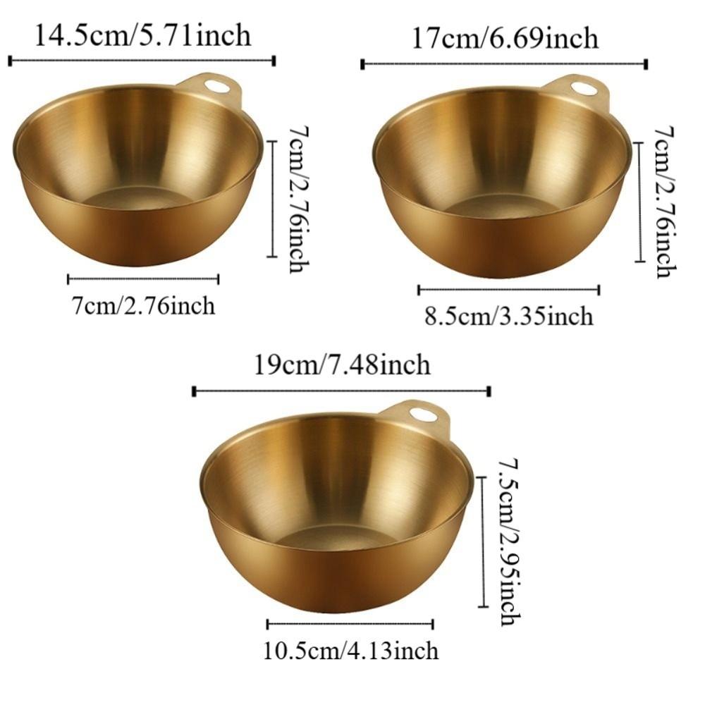 Gold/Silver Korean Style Mixing Bowl Large Capacity Food Container Food Prep