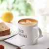 12 OZ Bone China Mug White Coffee Mug Ceramic Coffee Cup Porcelain Tea Mug Home Office Drinking Cup for Milk Latte Cappuccino