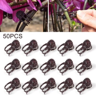 50Pcs Orchid Clips Plant Support Clips Plastic Gardening Fixing Clip for Phalaenopsis Tomatoes Peonies Vine