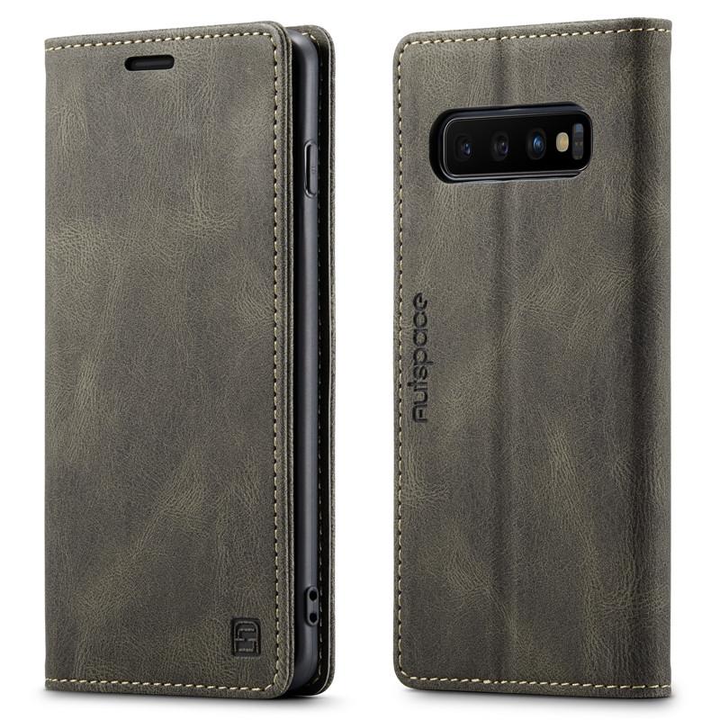 

For Samsung Galaxy S10 Plus Case Wallet Magnetic Card Flip Flip Cover For Galaxy S10 Plus Case Luxury Leather Phone Cover Stand Galaxy S10 Plus кофейный