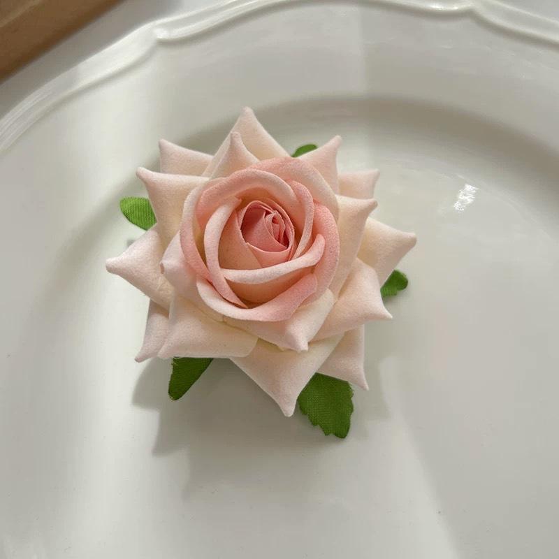 Rose Hair Clips Flower Hairpins BroochesDual-purpose Headwear and Hair Accessories Festive Retro Style