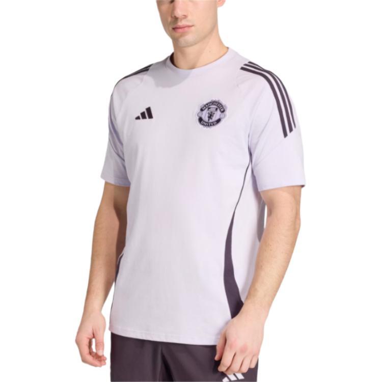 adidas Manchester United Tiro 25 Striped Crew Neck T-Shirt Men Tops KA8925