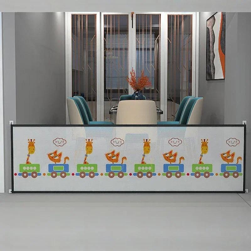 Breathable Mesh Pet Isolation Fence-Indoor Dog Barrier Playpen Security Baby Gate for Puppy Stairs Door & Kids Safety Protection