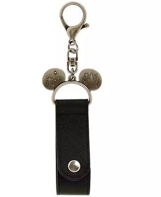 Mickey Mouse Schwarzes Leder Stirnband Tokyo Disney Resort Tragbarer Schwarzer Halter, Exklusiv, Schlüsselanhänger,