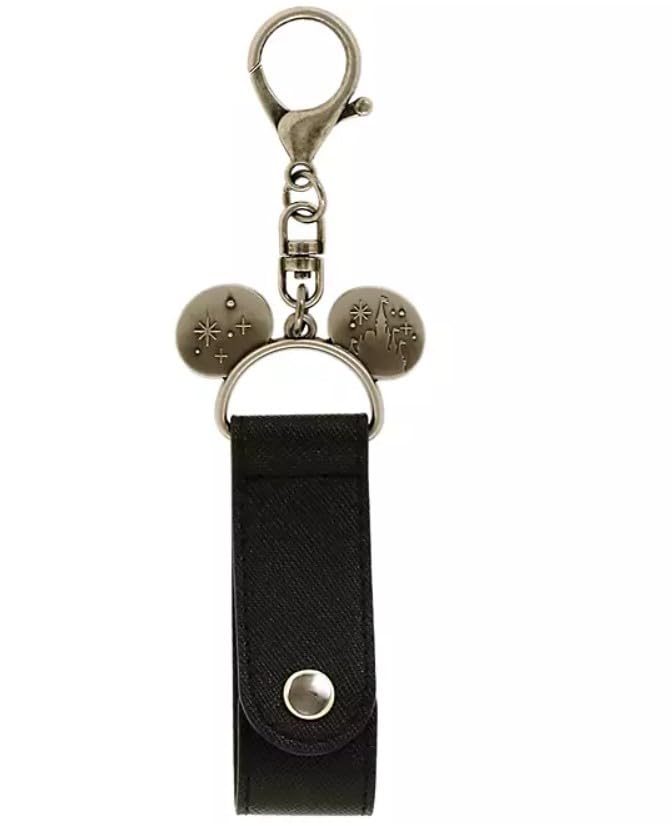 

Микки Маус Черный кожаный ободок Токийский Дисней Резорт Портативный черный держатель, Эксклюзивный, Брелок, зелёный