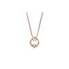 Heart-shaped Diamond Silver Necklace Women's Rose Gold Rose Gold F Original Bag